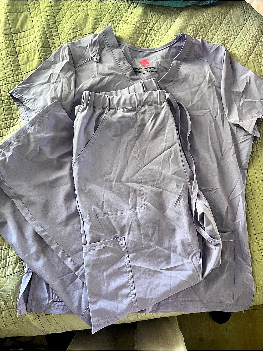 Lilac Two-Piece Scrub Set Medium size